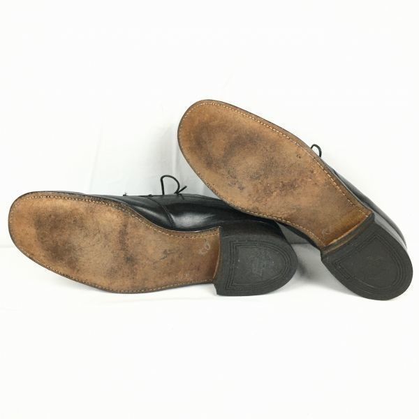 70s　1977年製?USA表記なし/Vintage 品　FLORSHEIM/フローシャイム　プレーントゥ〈黒/BLACK/ブラック〉size10D/27.5-28.0程度/メンズ//men's 菅NO.WZB-213 70s 1977年製?USA表記なし/Vintage 品 FLORSHEIM/フローシャイム