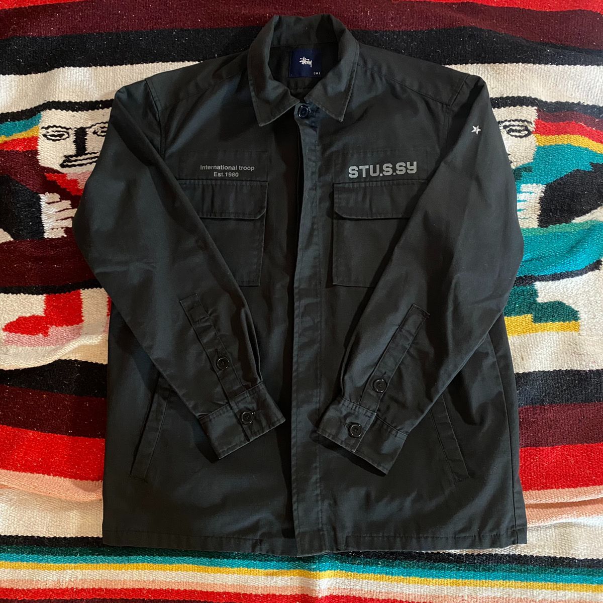 STUSSY ステューシー 紺タグ USA 米国製 MILITARY JACKET ミリタリー