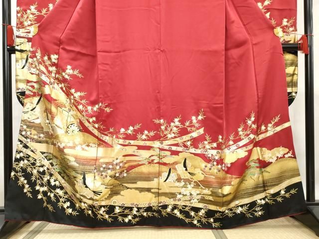 【2025，100%新品】 平和屋着物■豪華振袖　毬　草花文　暈し染め　金銀彩　やまと誂製　正絹　逸品　CAAW0587ev