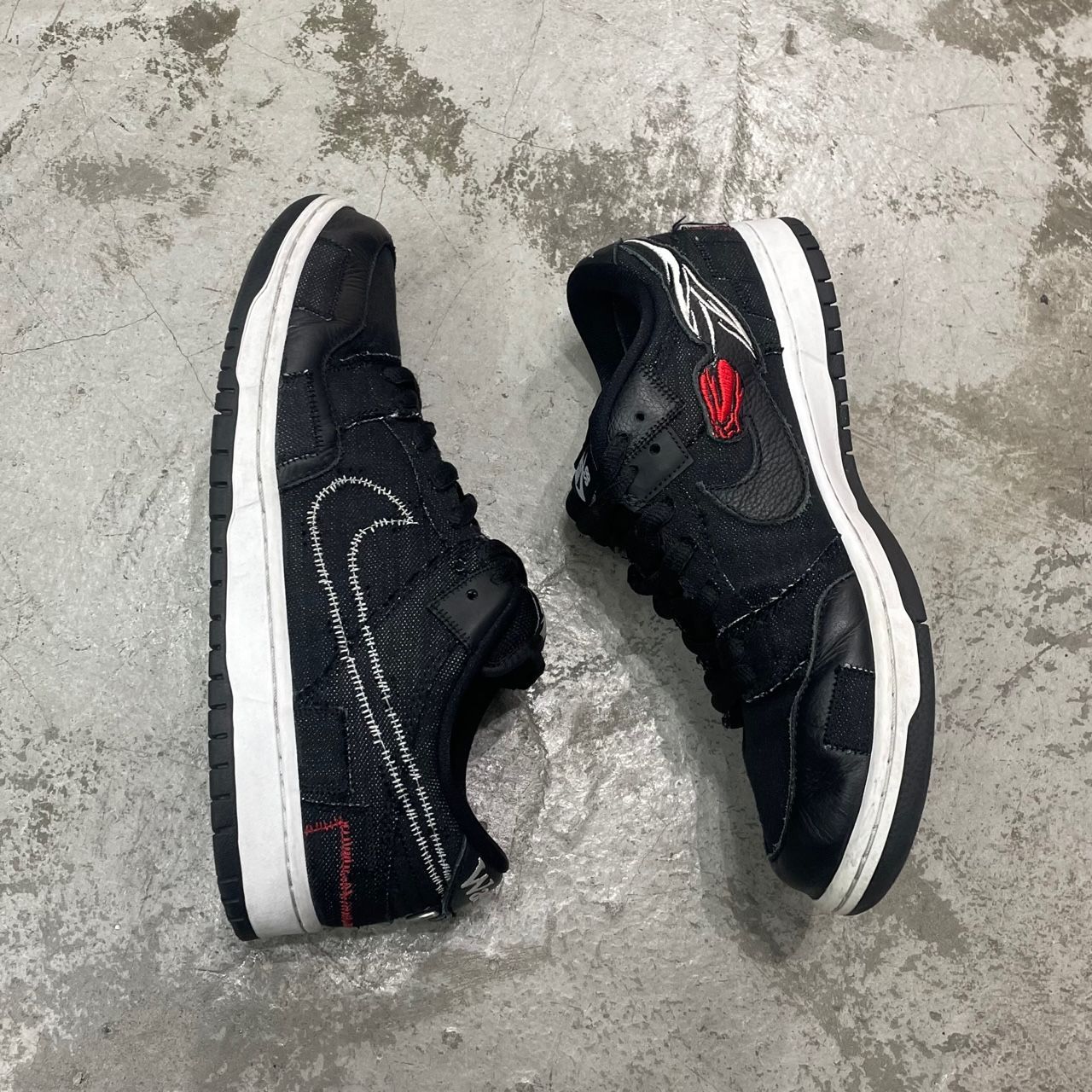 Wasted Youth Nike SB Dunk Low Black Denim VERDY コラボ デニム 