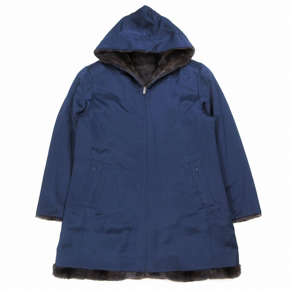 Clair de Lune BY EMBA アウター ファーコート ミンク ネイビー系 