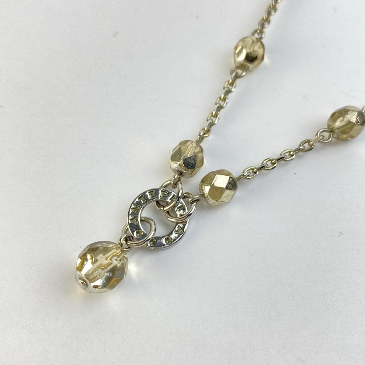 ANTEPRIMA(アンテプリマ) ネックレス美品  - シルバー×クリアベージュ