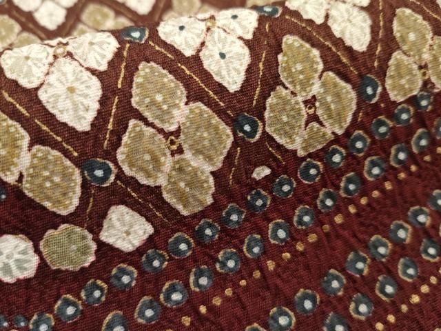 平和屋着物□訪問着 総絞り 花菱文 金彩 正絹 逸品 AAAM1294Agk