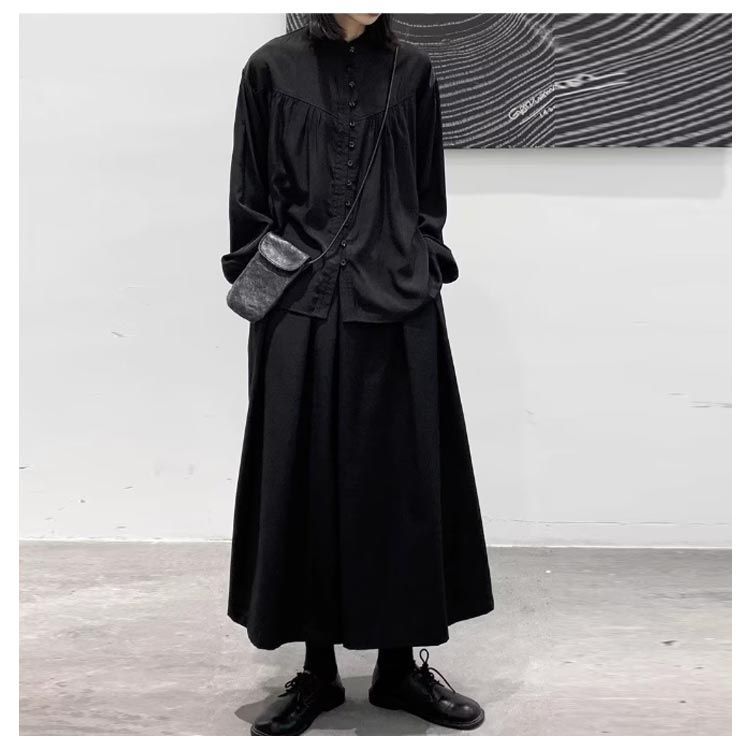 メンズ 袴パンツ ワイドパンツ 黒 サルエルパンツ ガウチョ