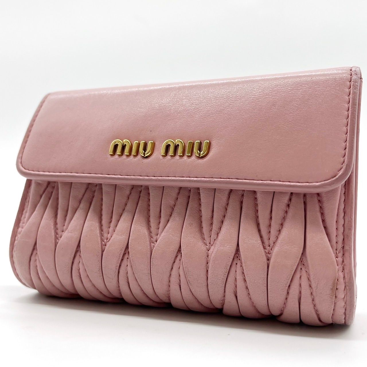 ✨良品✨ MIUMIU ミュウミュウ 三つ折り財布 コンパクトウォレット 