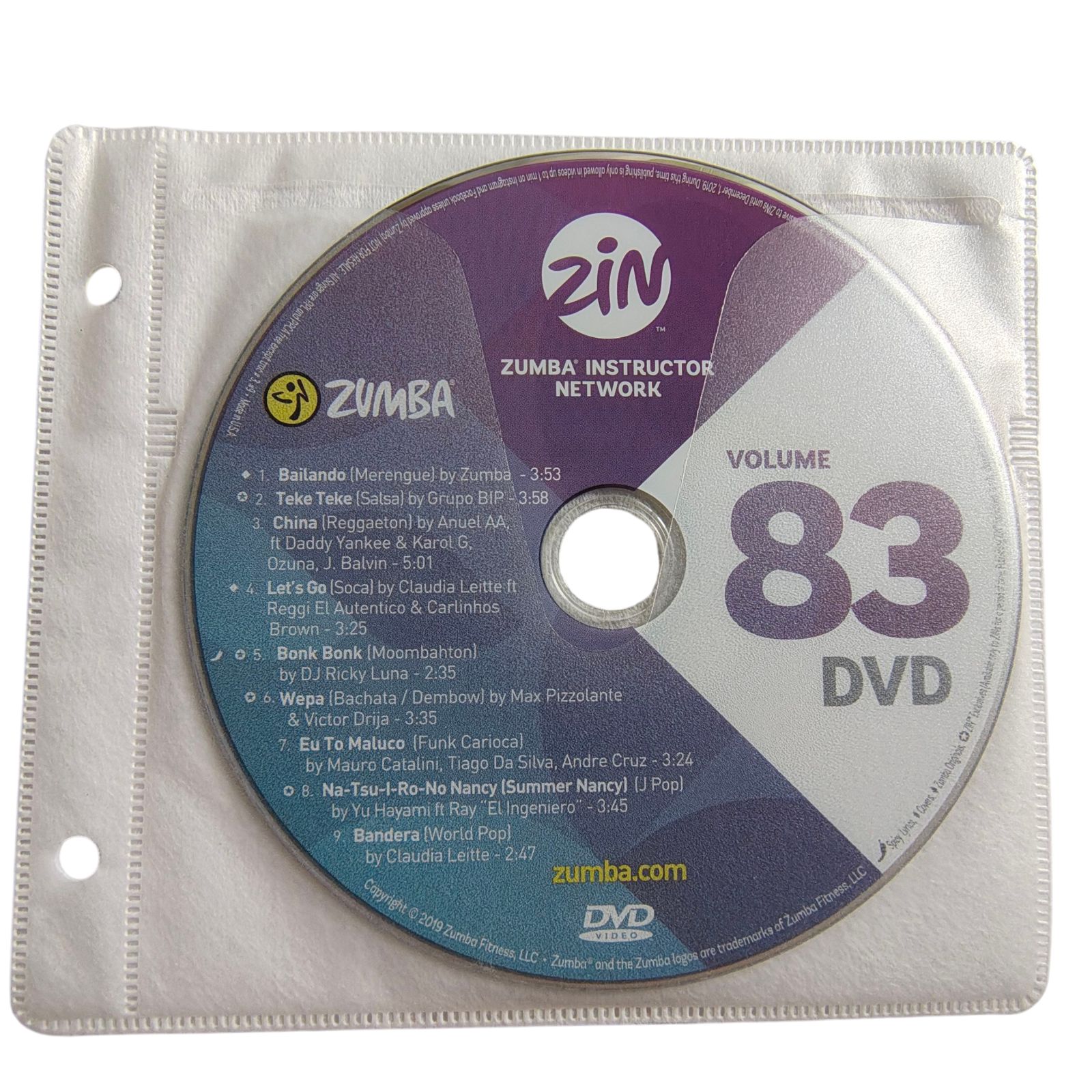 最新作！Zumba ZIN94 DVDのみ ZUMBA ZIN94 CDとDVD