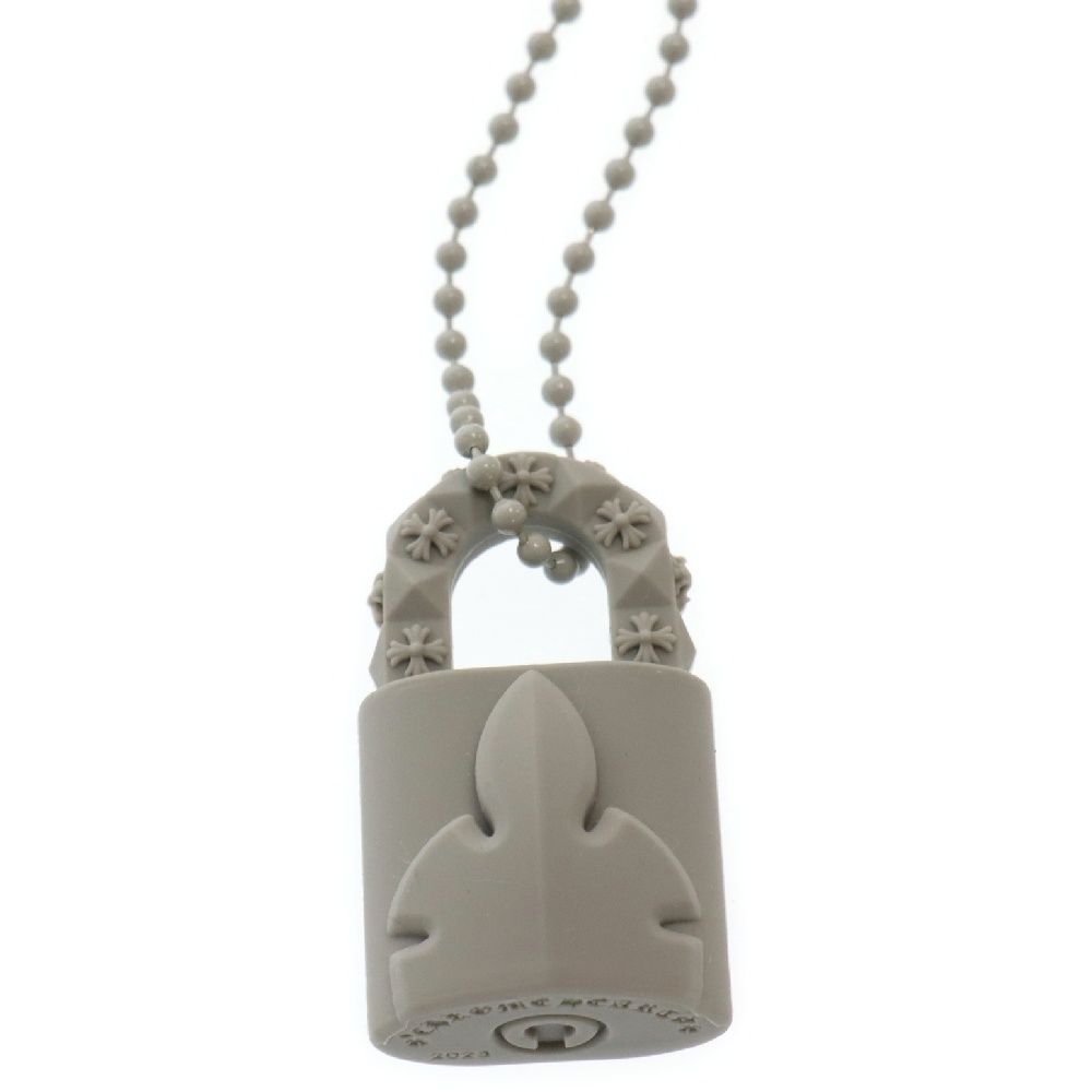 CHROME HEARTS パドロックフレアニー ラバーネックレス グレー CHROME HEARTS パドロックフレアニー ラバーネックレス グレー CHROME