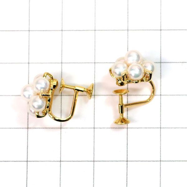 ミキモト K18YG アコヤ真珠 イヤリング 径約4.7-5.1mm - メルカリ 