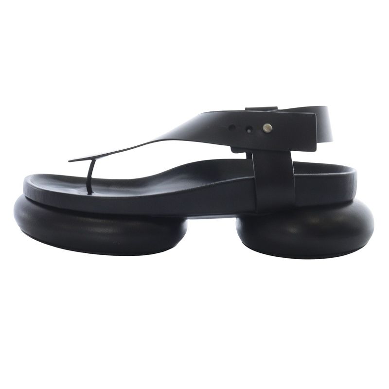 ジルサンダー JIL SANDER BOX LEATHER トングサンダル 39 黒 - メルカリ