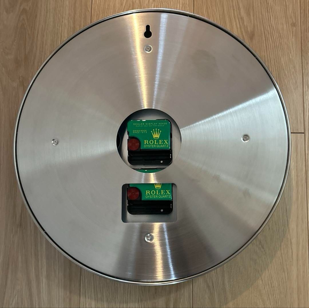 海外販促用ROLEX 掛け時計 ヨットマスター シルバー ブラック文字盤 NEXPOTALLINN_EU