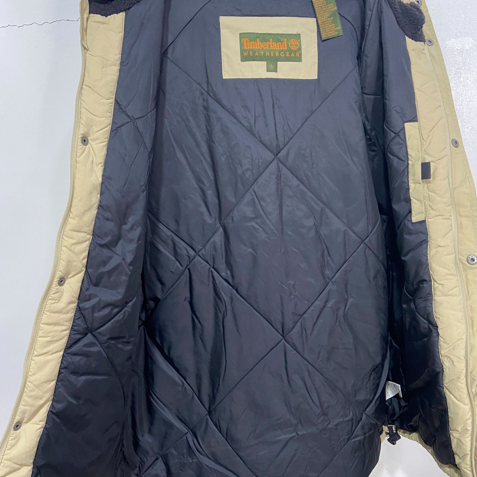 ☆Timberland☆中綿マウンテンパーカー☆パフダウン☆ベージュ☆L☆04 