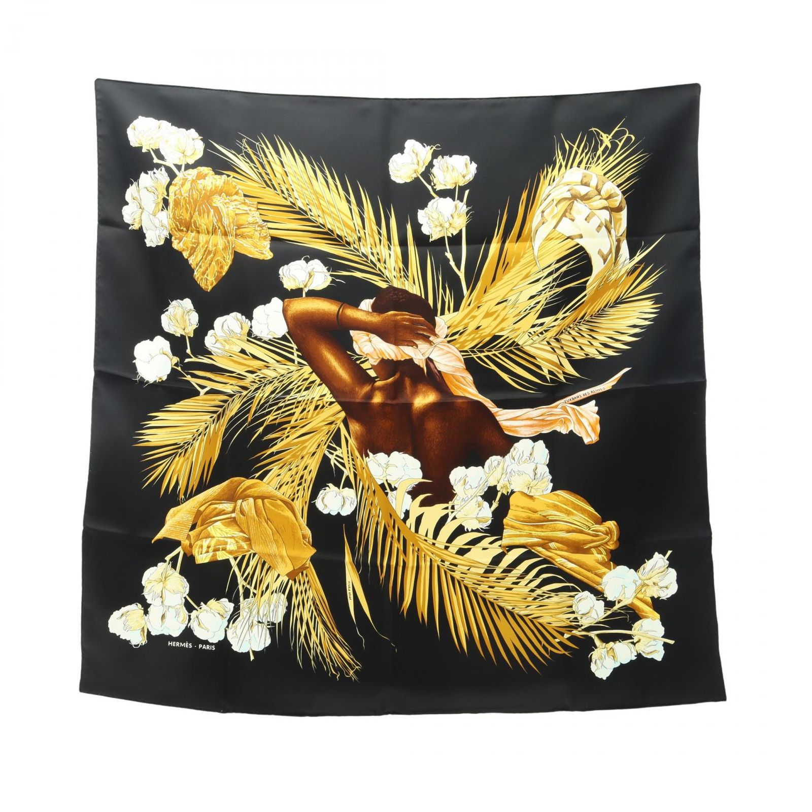 美品　HERMES　エルメス　カレ90《TURBANS DES REINES》 HERMES エルメス スカーフ カレ90 TURBANS DES REINES 王妃の