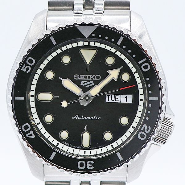 デッドストック級 稼働 セイコー 5スポーツ SBSA017 4R36-07G0 089359 AT 黒文字盤 メンズ腕時計 5491200 10NBT KMR ABC 16839