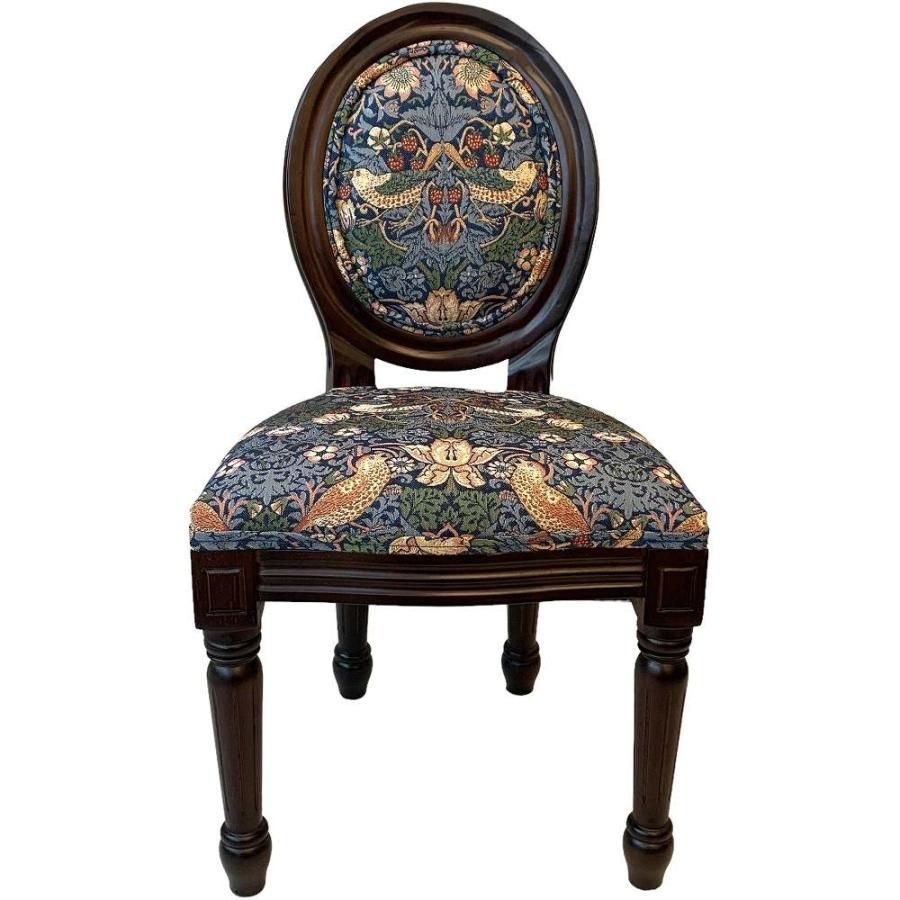 WilliamMorris アンティーク調 椅子 アンティーク風家具 いちご泥棒 StrawberryThief ウイリアムモリス JenniferTaylor 17709DC-VI01