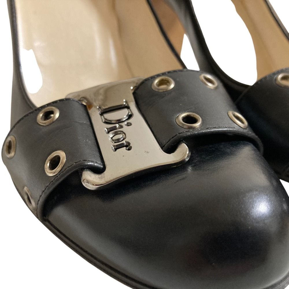 美品 Dior クリスチャンディオール ベルト レザー パンプス サイズ35.5  