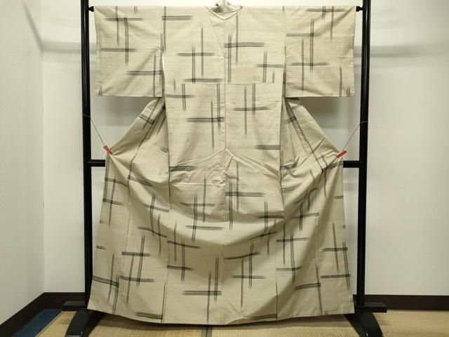 平和屋着物○上質な紬 網代 正絹 逸品 AAAT9374np