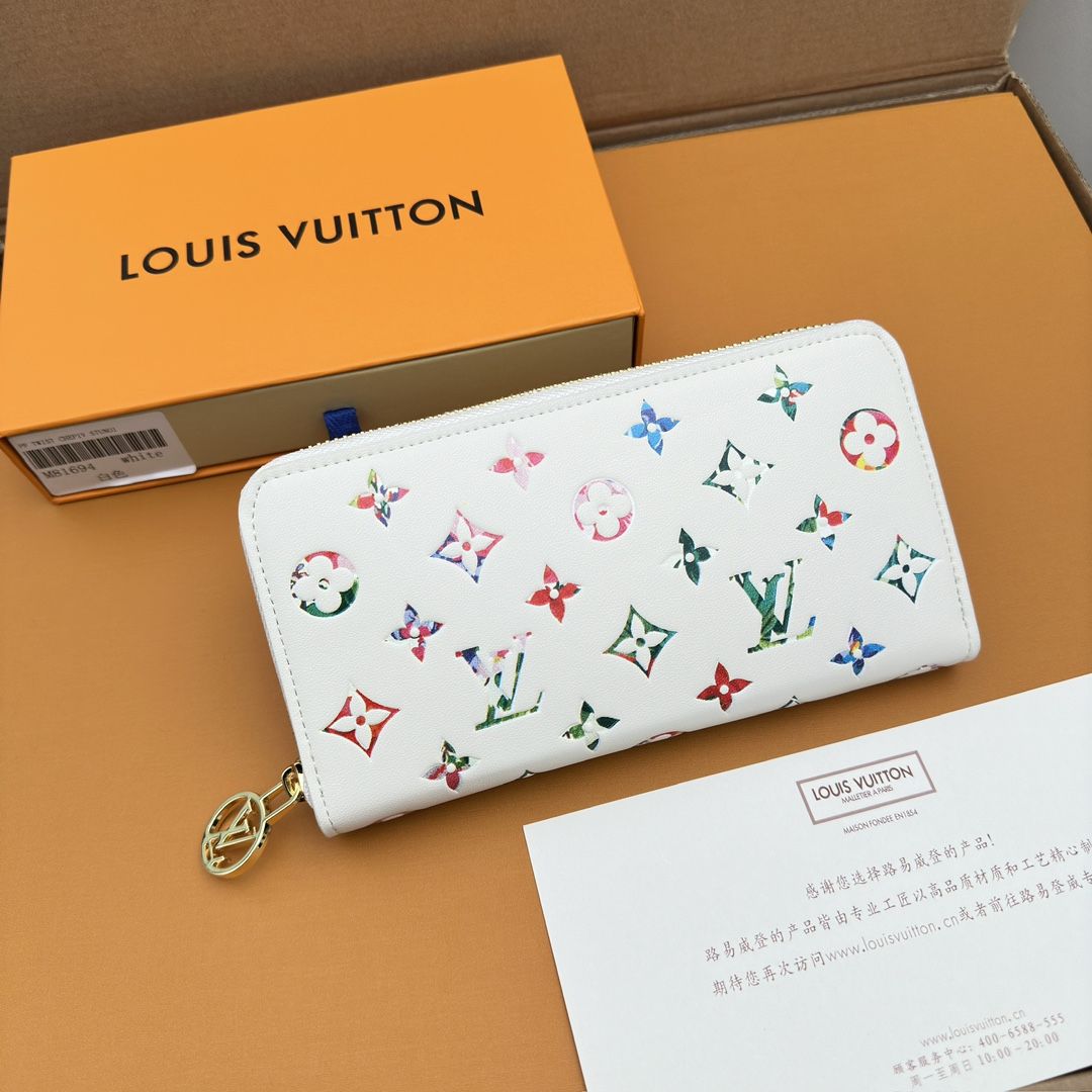 LOUIS VUITTON ラウンドファスナー長財布 モノグラム フローラル