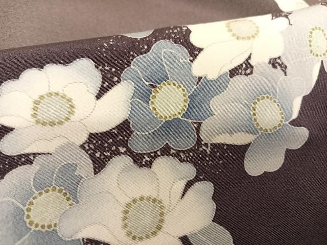 平和屋着物●十日町友禅　女流作家　遠田藤舟　訪問着　舞花文　暈し染め　正絹　逸品　AAAT3028np 平和屋着物○十日町友禅 女流作家 遠田藤舟 訪問着 舞花文 暈し染め