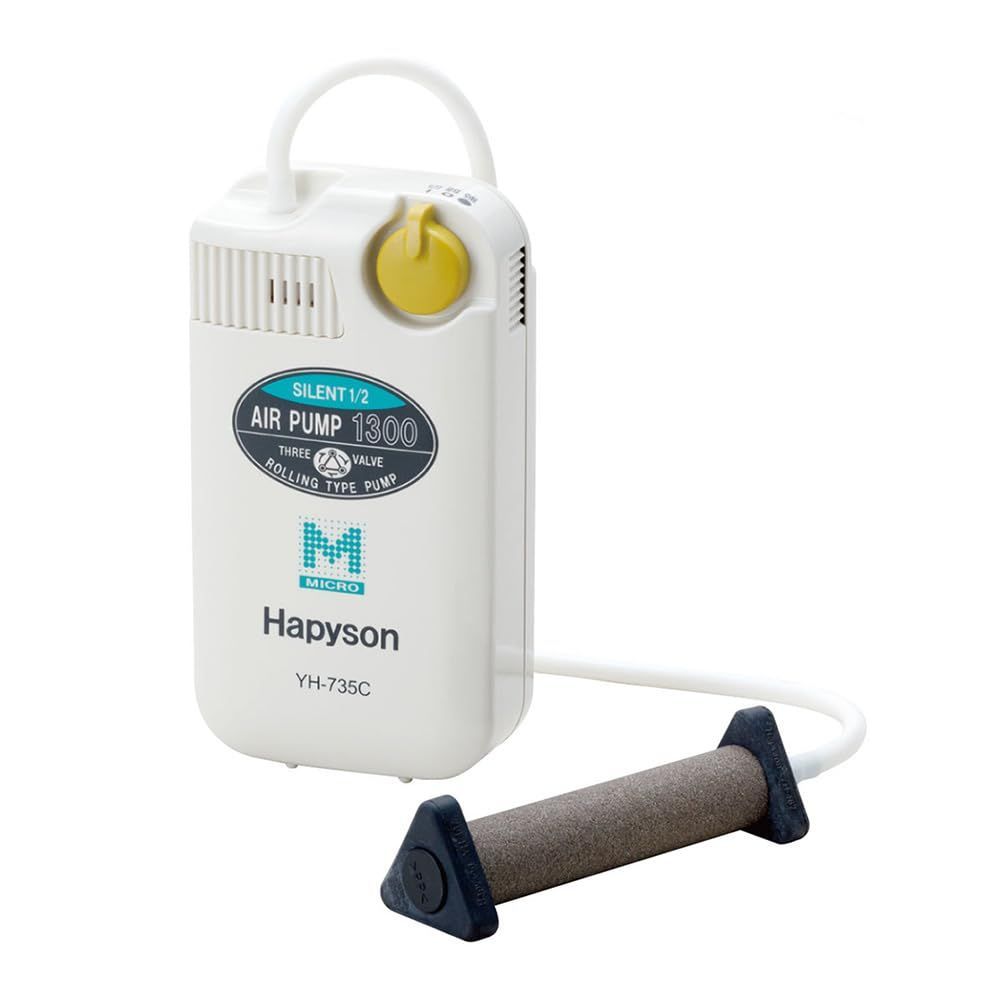Color ホワイト ハピソン Hapyson YH-735C 乾電池式エアーポンプミクロ