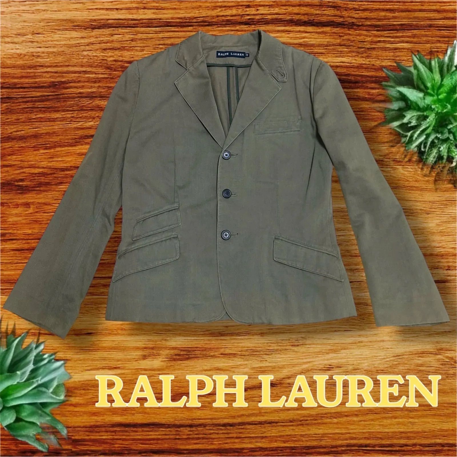 RALPH LAUREN ラルフローレン テーラードジャケット カーキ M〜L
