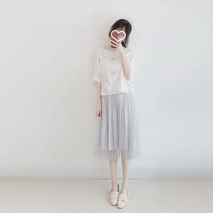 レース ブラウス レディース ス 半袖 レースブラウス 夏 プルオーバー Tシャツ 花柄 体型カバー シースルー 透け感 ゆったり カジュアルTシャツ レース ブラウス レディース トップス 半袖 レースブラウス 夏