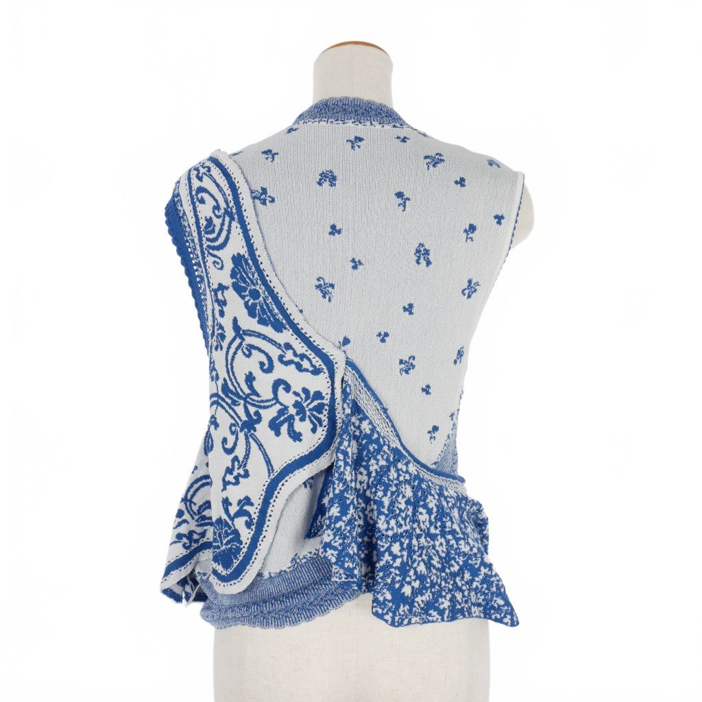 マメクロゴウチ Mame Kurogouchi 24SS Asymmetric Pattern Knit 伊万里