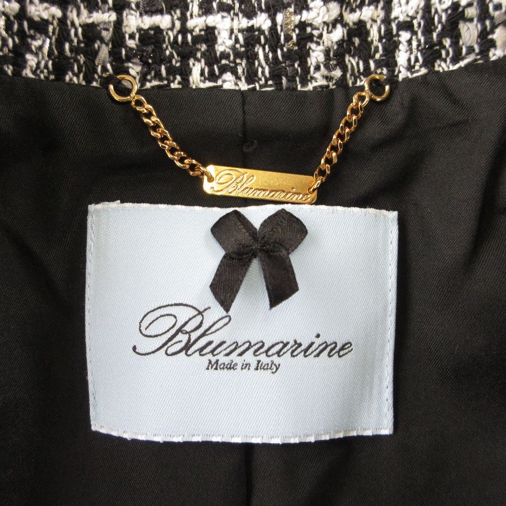 美品be Blumarine ブルマリン ツイードジャケット フリンジ 【早い者