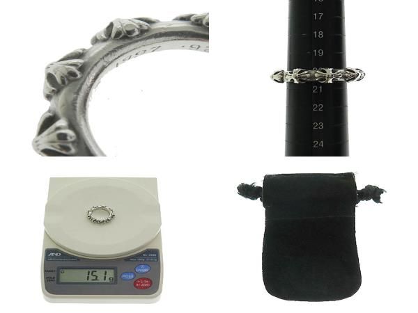 クロムハーツ CHROME HEARTS CROSS BAND RING クロス バンド リング