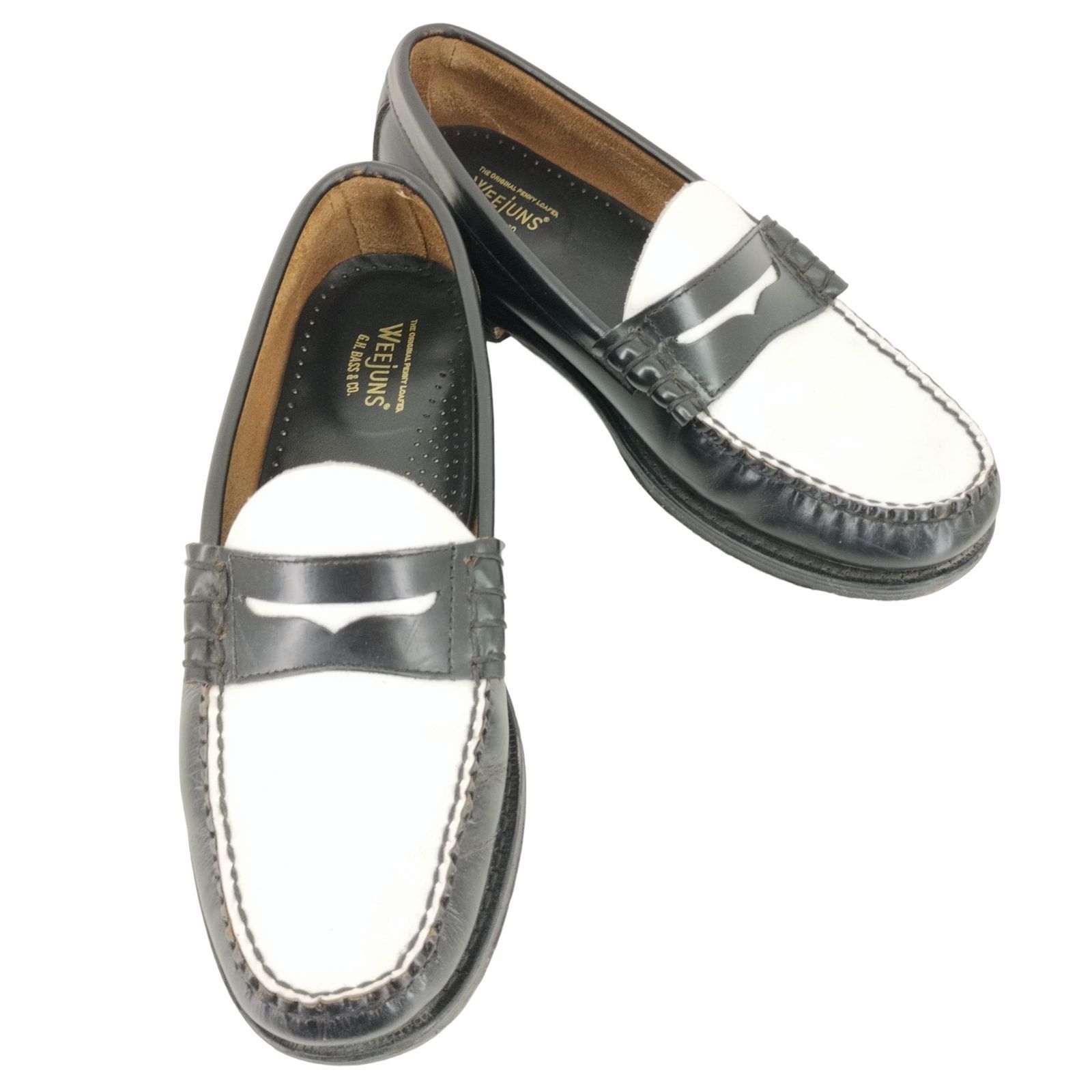 ジーエイチバス G.H.BASS 11010H LARSON / BLACK & WHITE メンズ 41 