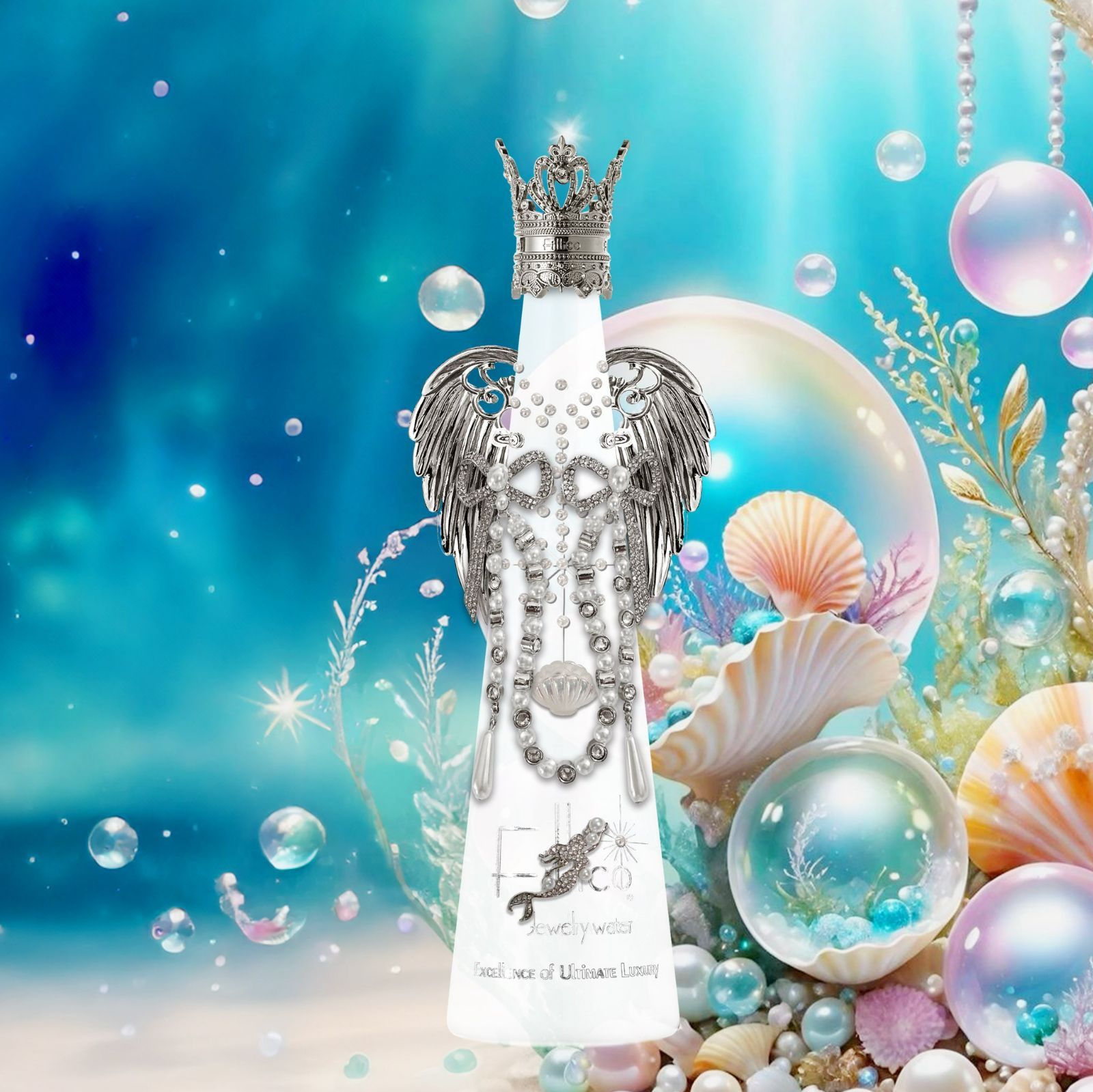 フィリコ マーメイドラグーン 秘密の入江 羽付 空きボトル インテリア