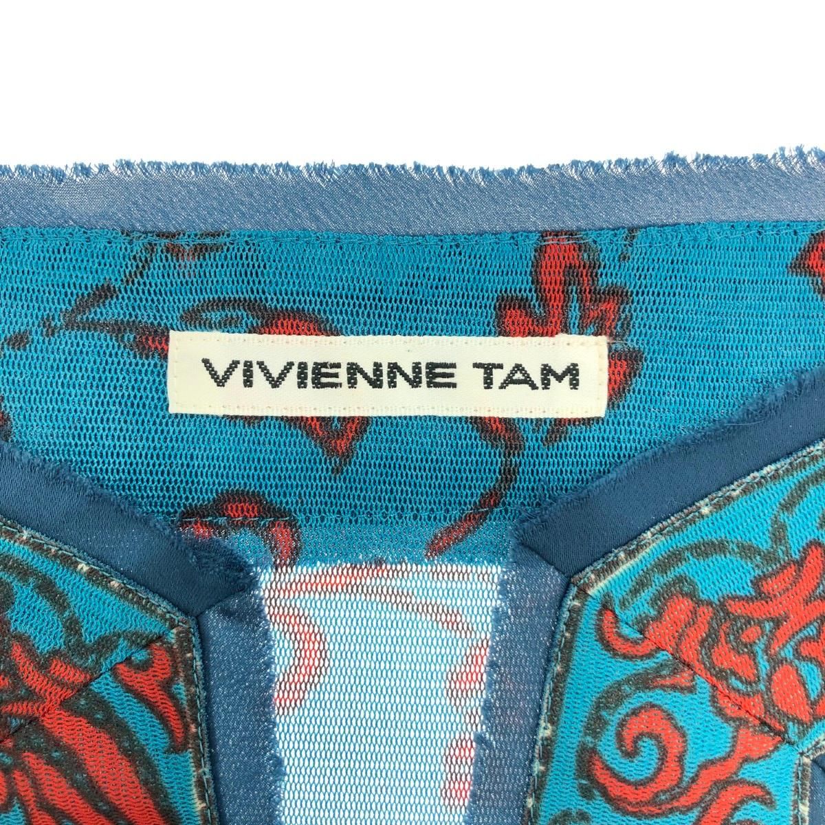 VIVIENNE TAM 赤タグ 柄 パワーネット チュニック ワンピース 1 美品】VIVIENNE TAM ワンピース・チュニック サイズ1