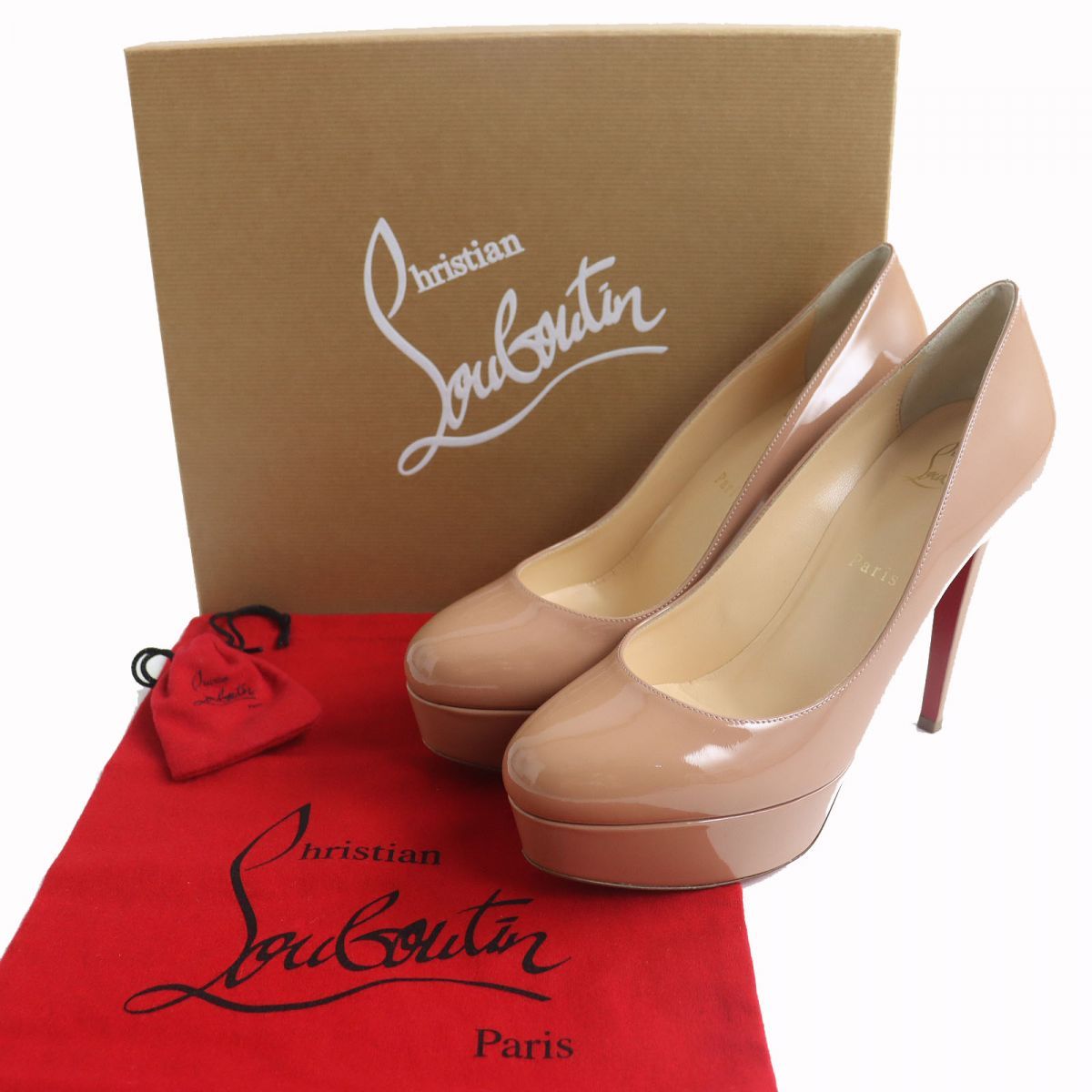 極美品△Christian Louboutin クリスチャンルブタン 1120449 BIANCA