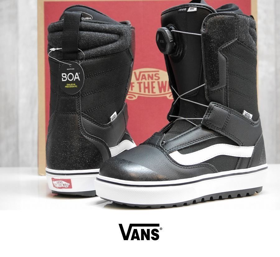 26 VANS JUVIE OG - 24.0 BLACK|WHITE 正規品 子供用 小学生 スノーボード ブーツ ボア