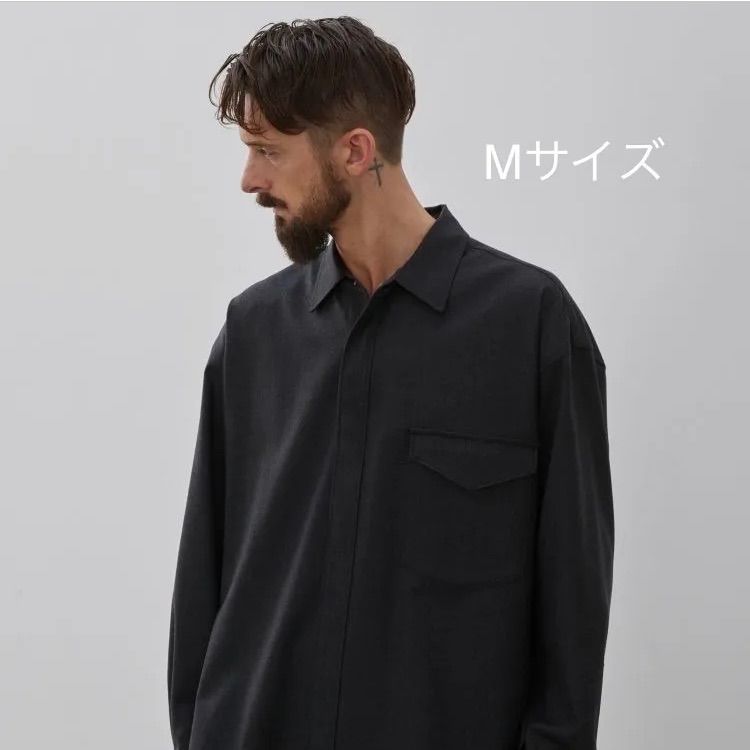 LIDNM Super100s NAVAL SHIRT Mサイズ チャコール - メルカリ