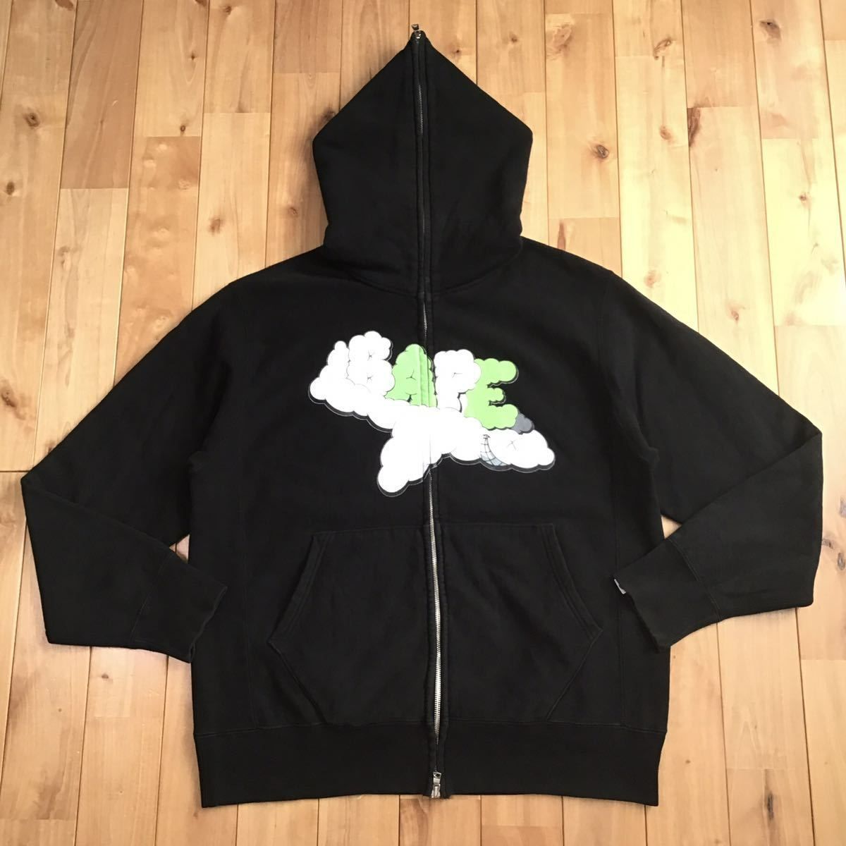 KAWS × BAPE CLOUD LOGO フルジップ パーカー Mサイズ a bathing ape full zip hoodie カウズ エイプ  ベイプ アベイシングエイプ - メルカリ