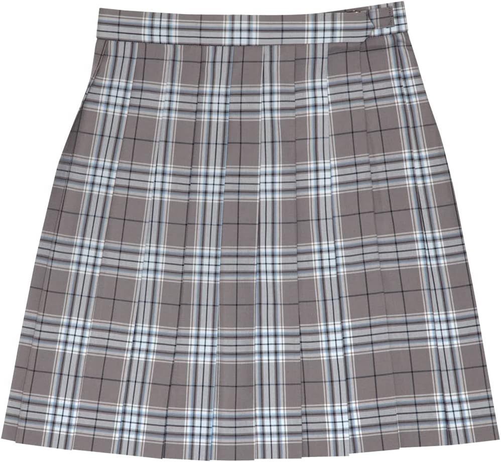 [コノミ] 制服 スクール スカート 夏用 プリーツ サマー 通学用 無地 高校生 中学生 学生 学校 ライトグレー×スカイブルー ARCS-2016 レディース