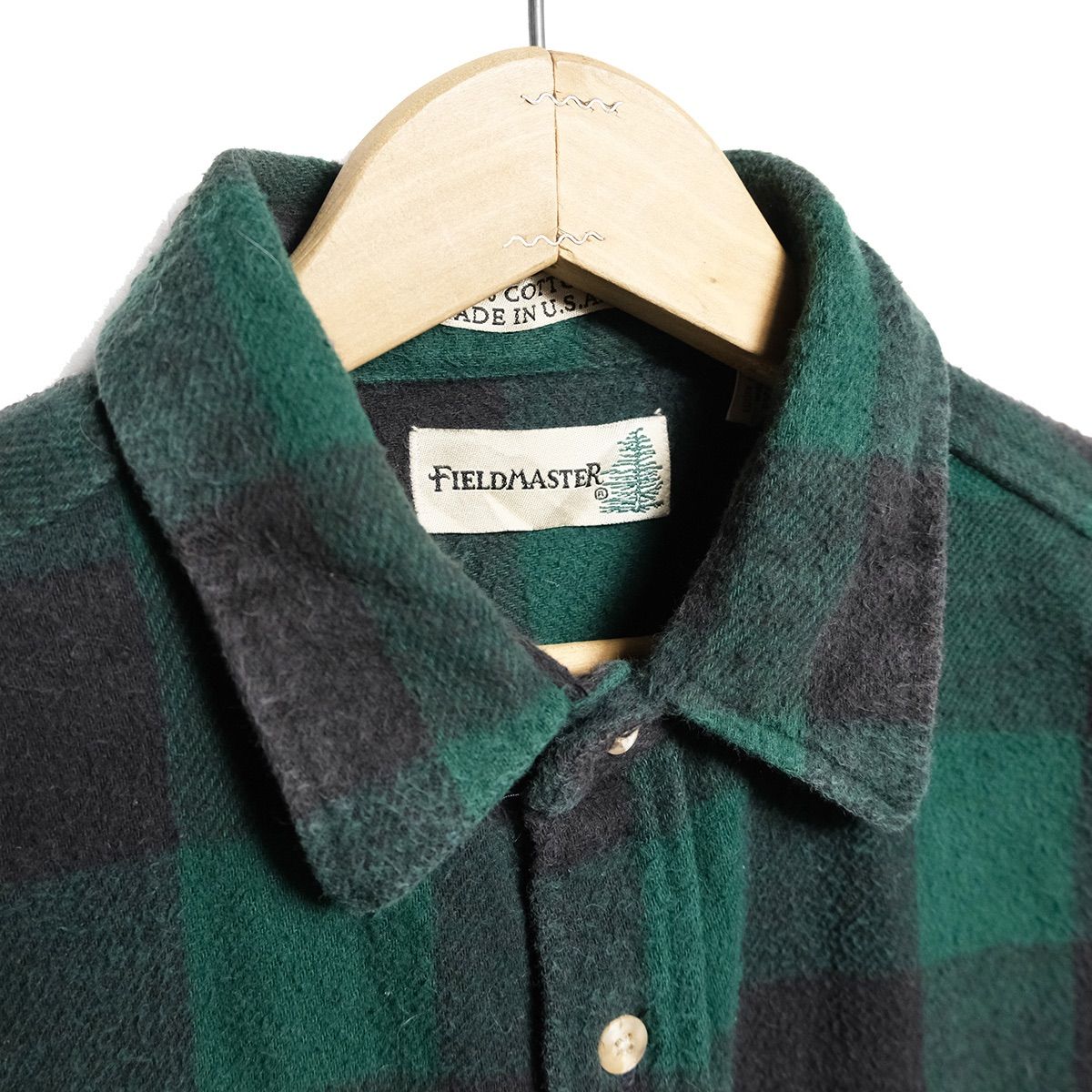 希少 XL 80's CLOUDCOVER ブロックチェック ヘビーネルシャツ 80's FIVE BROTHER ヘビーネルシャツ “ブロックチェック柄