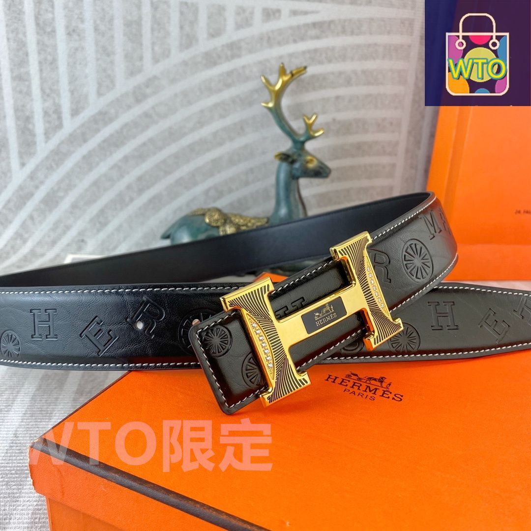 HERMES エルメス ロゴ柄 ベルト01-1 - メルカリ