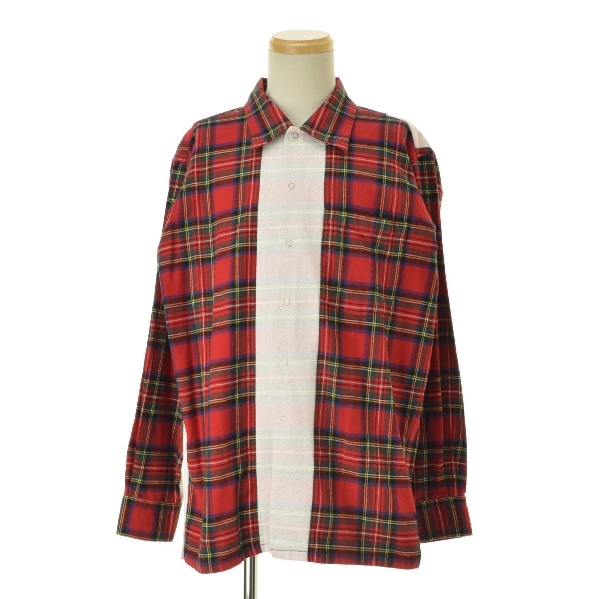 M【SEQUEL / シークエル】SQ-21AW-SH-01 NEL CHECK SHIRT RED CHECK