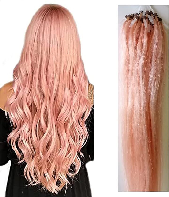 XUANHEFA 人毛 ring loop hair チップエクステ レミーエクステ