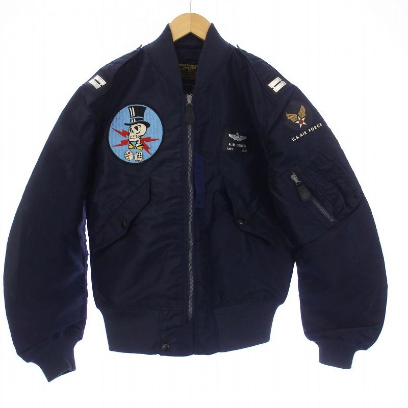 バズリクソンズ BUZZ RICKSON’S SUPERIOR TOGS 実名復刻 L-2A フライトジャケット アウター ジップアップ 38 M 紺 ネイビー /KH