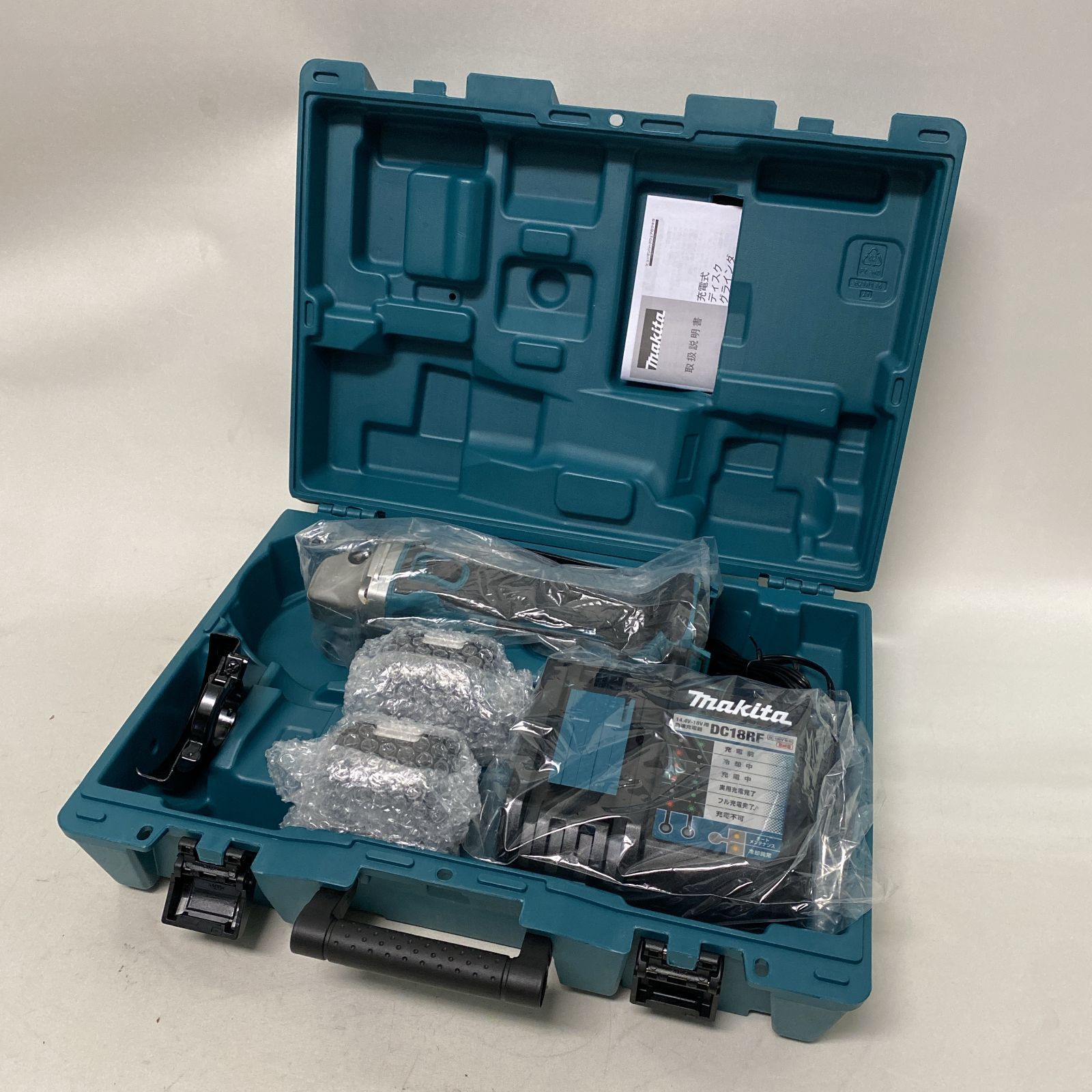 浜館48-612 makita マキタ 充電式ディスクグラインダ 100mmモデル GA404DRGXN セット品 バッテリ2個 充電器付 品
