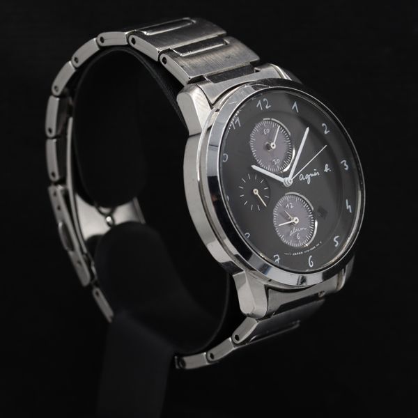 美品・稼働品】アニエスベーソーラー腕時計 V172-0AW0