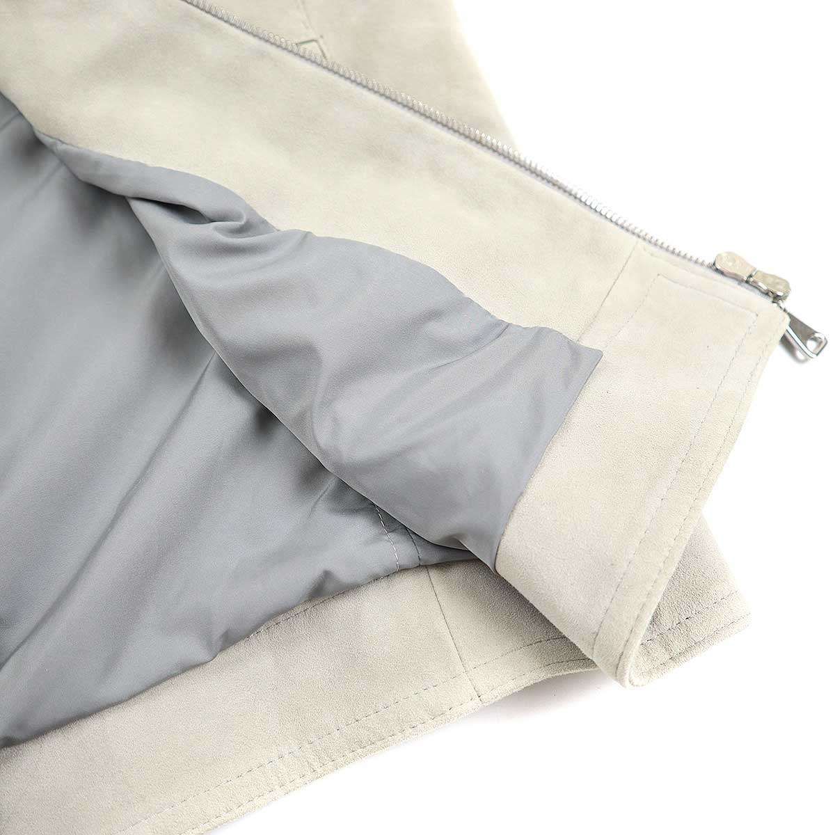 ★エンメティJURI44トープ　グレージュ EMMETI エンメティ JURI SILVER スウェードレザージャケット