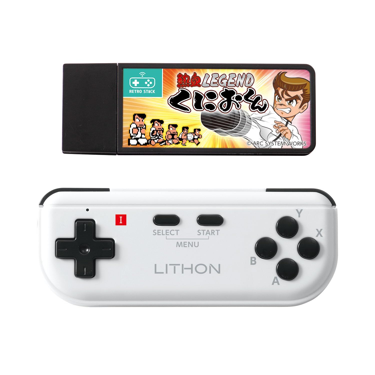 LITHON ライソン レトロスティック 熱血LEGEND くにおくん KTFC-010B 5タイトルがこの一台で遊べる ダウンタウン熱血物語 熱血高校ドッジボール部 ダウンタウンスペシャル くにおくんの時代劇だ