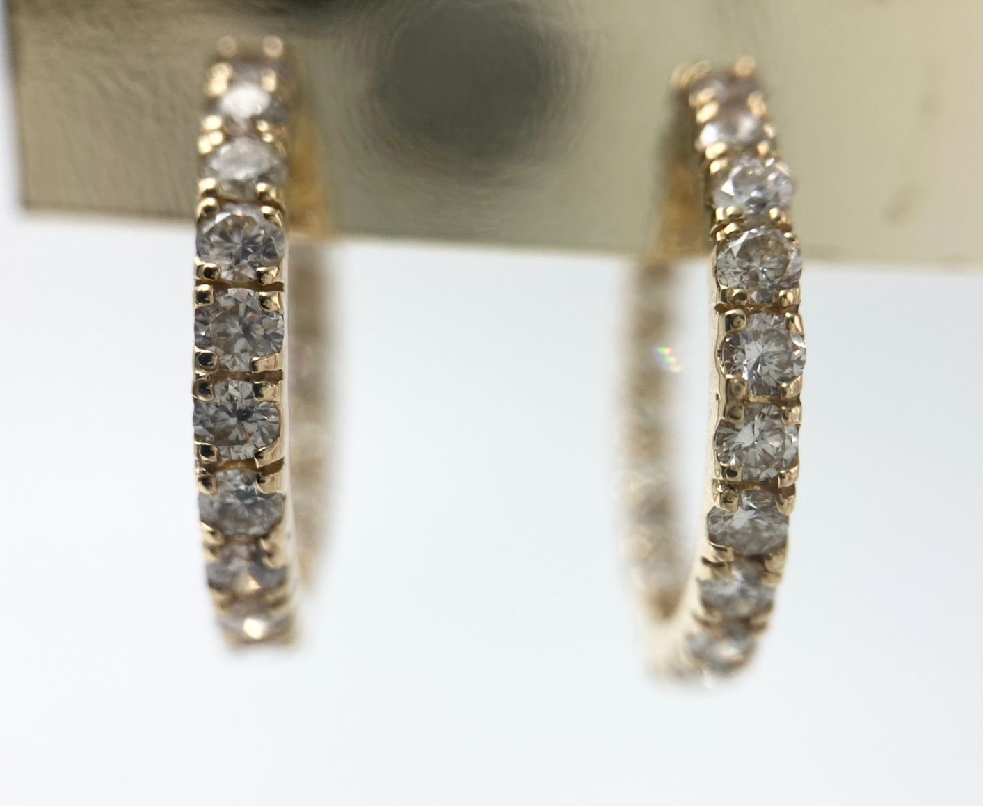 K18 フープピアス ピアス ダイヤ 1ct 総重量 約2.8g