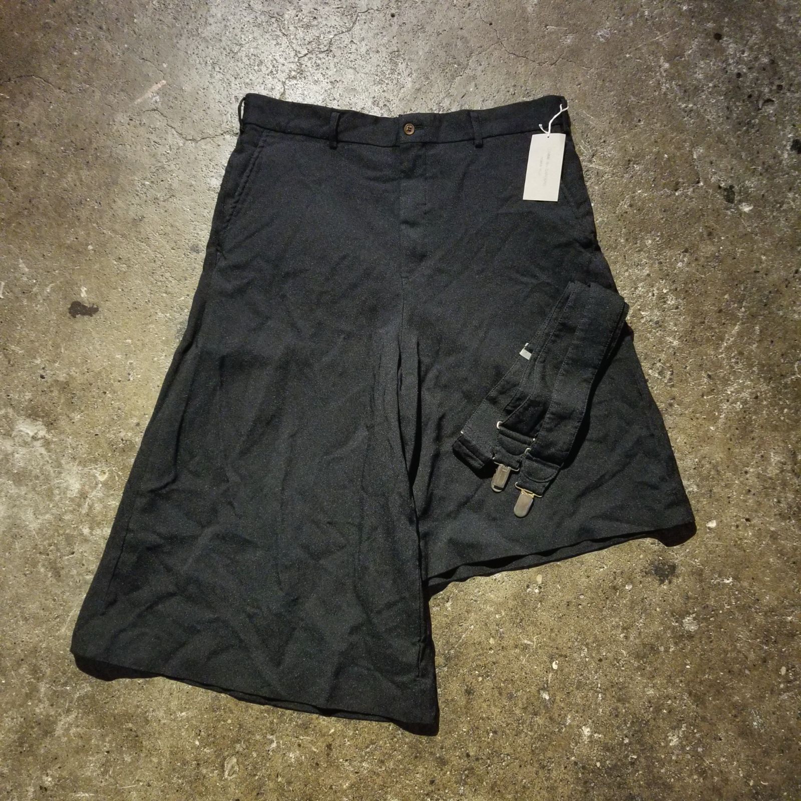 COMME des GARCONS HOMME PLUS 21ss エステル縮絨 サスペンダー