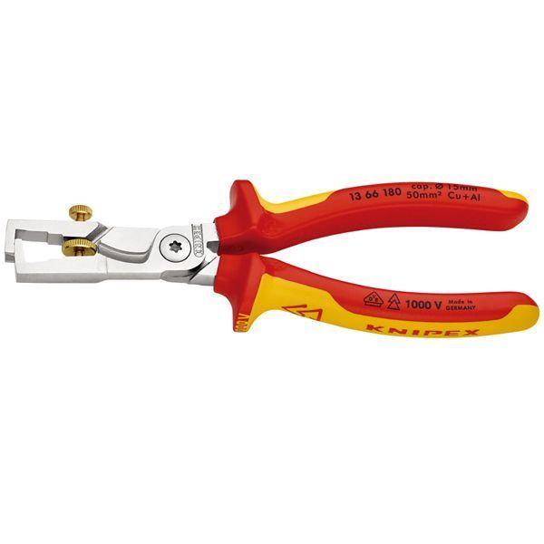 KNIPEX クニペックス 1000V絶縁カッティングストリッパー 全長180mm 1366-180
