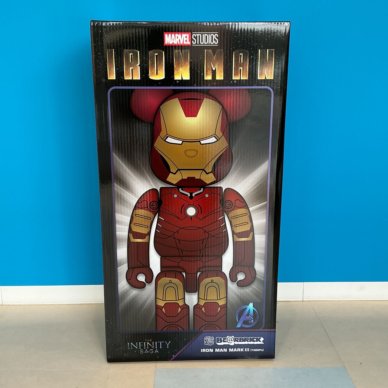 ベアブリック BE@RBRICK IRON MAN MARK Ⅲ 1000％ アイアンマンマーク3 III フィギュア メディコムトイ MEDICOM  TOY 新品未開封 輸送箱付 - メルカリ