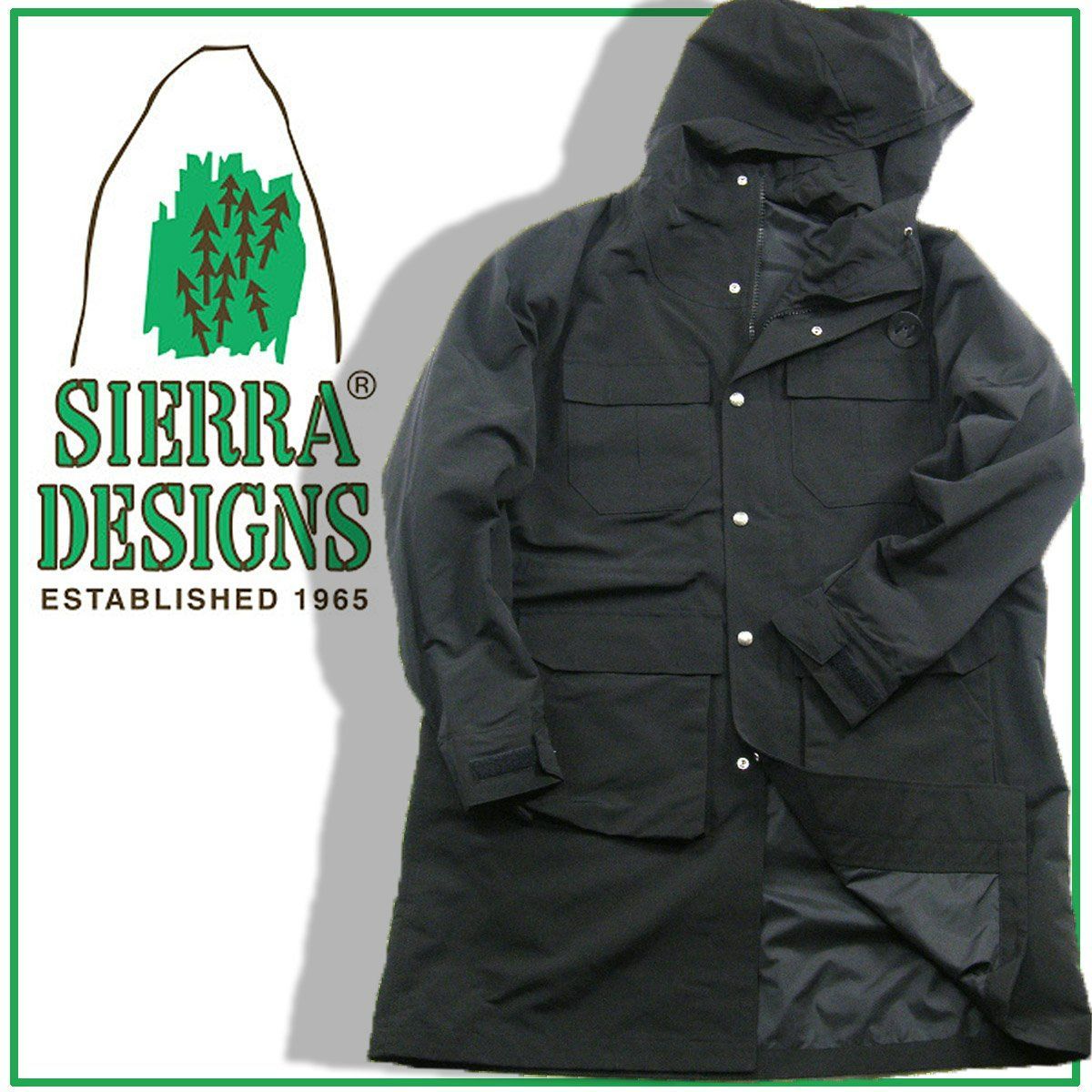 新品】 SIERRA DESIGNS × 417EDIFICE / シェラデザインズ × 417エディフィス ロング マウンテンパーカー 日本製  Modified LONG MOUNTAIN PARKA 黒 ブラック コート アウトドア シェラデザイン 別注 - メルカリ